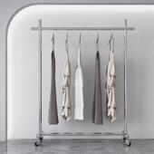 锈商钢拉丝服装 陈列701架市摆摊龙门架带 架场衣服不展夜示架童装