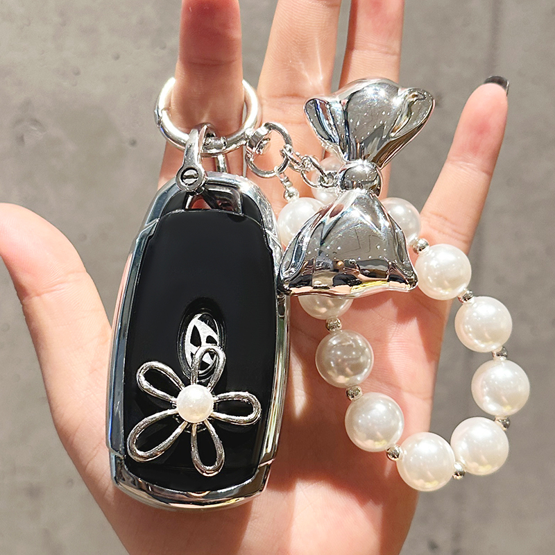 现代ix35钥匙套北京汽车名图朗动领动伊兰特菲斯塔ix25壳胜达女士