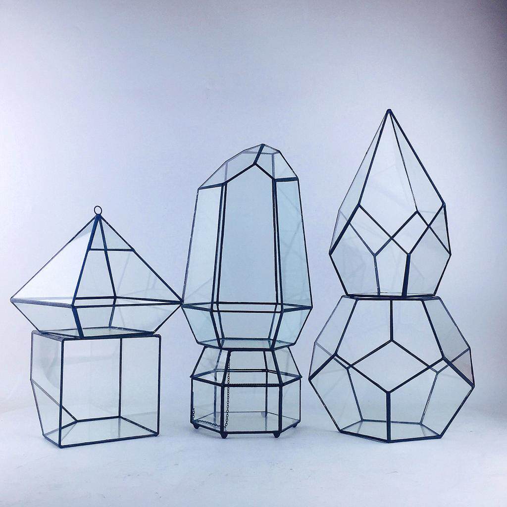 迷你玻璃花房花瓶摆件 客厅 插花花盆简约多肉植物微景观生态缸