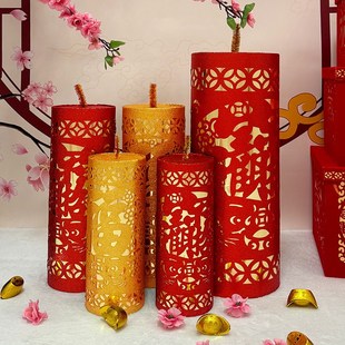 新年坐炮春节装饰炮竹摆件礼炮炮仗2026马年布置拍照道具金色鞭炮