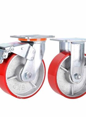 聚氨酯重载脚轮C-HLS/HLF/HLSBB/HLSB100/125/150-U万向带刹车轮