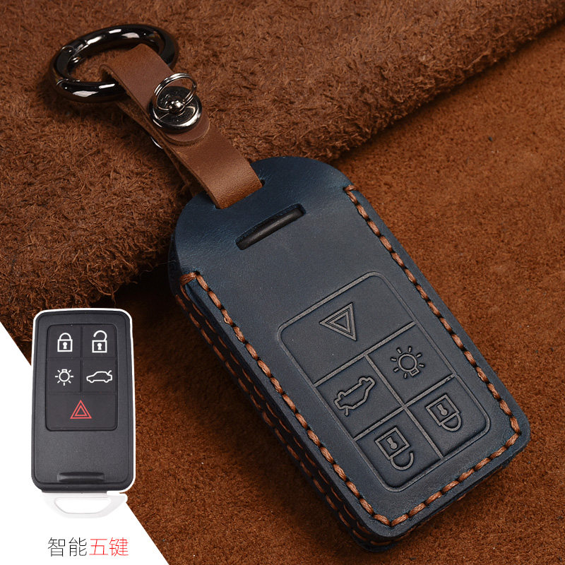 老款沃尔沃钥匙套XC60 S60 V60 S60L专用汽车钥匙包真皮锁扣男壳