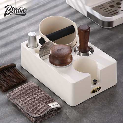 Bincoo咖啡机压粉底座渣桶配件布粉器粉锤咖啡器具工具收纳座全套