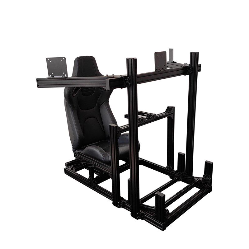30铝型材赛车模拟器支架座椅 黑/银可选适用各种直驱基座脚踏排挡