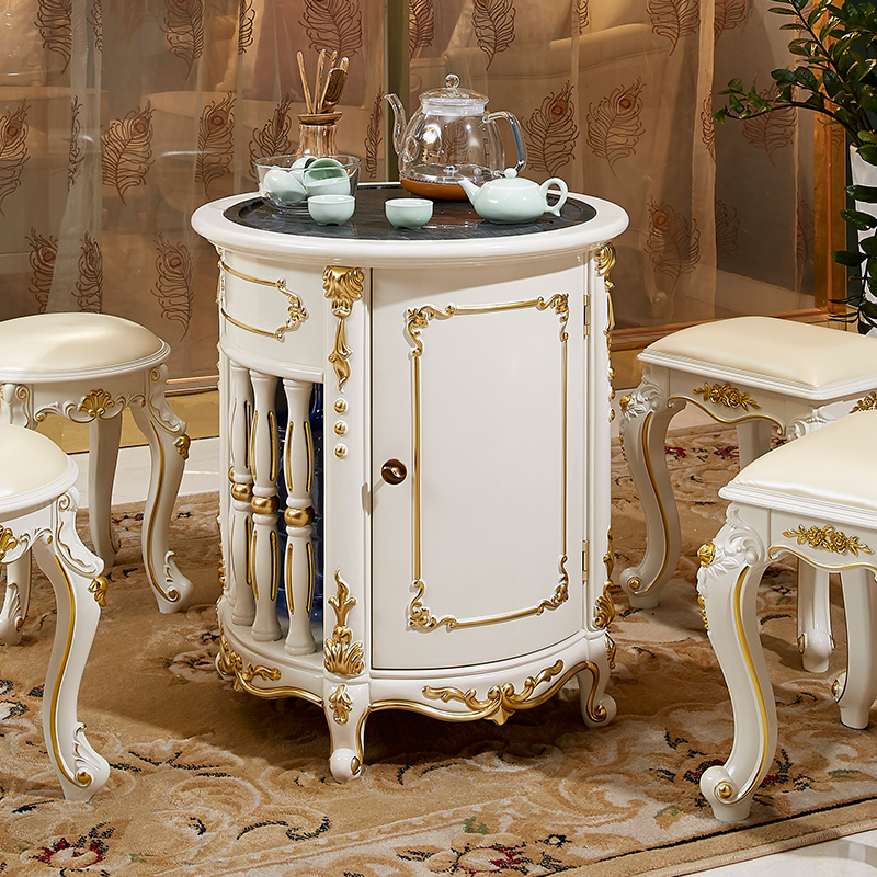 茶桌家用移动小茶台阳台实木茶车茶几茶具套装泡茶桌欧式小型茶桌