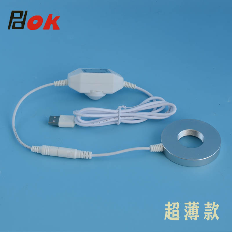 PDOK显微镜环形光源LED灯OK28W超薄款聚光灯亮度可调厂家直销补光