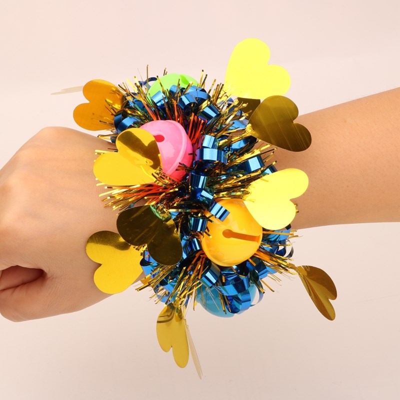 六一学校运动会氛围道具幼儿园手腕花舞蹈表演铃铛手环儿童啦啦队