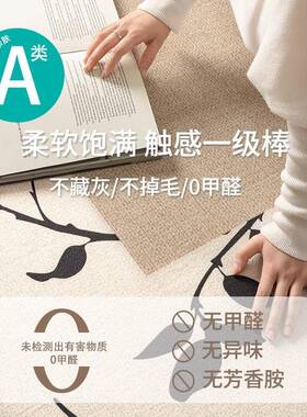地毯款客厅新中复古轻奢感古风qr14525免洗可擦沙茶几毯卧发室耐
