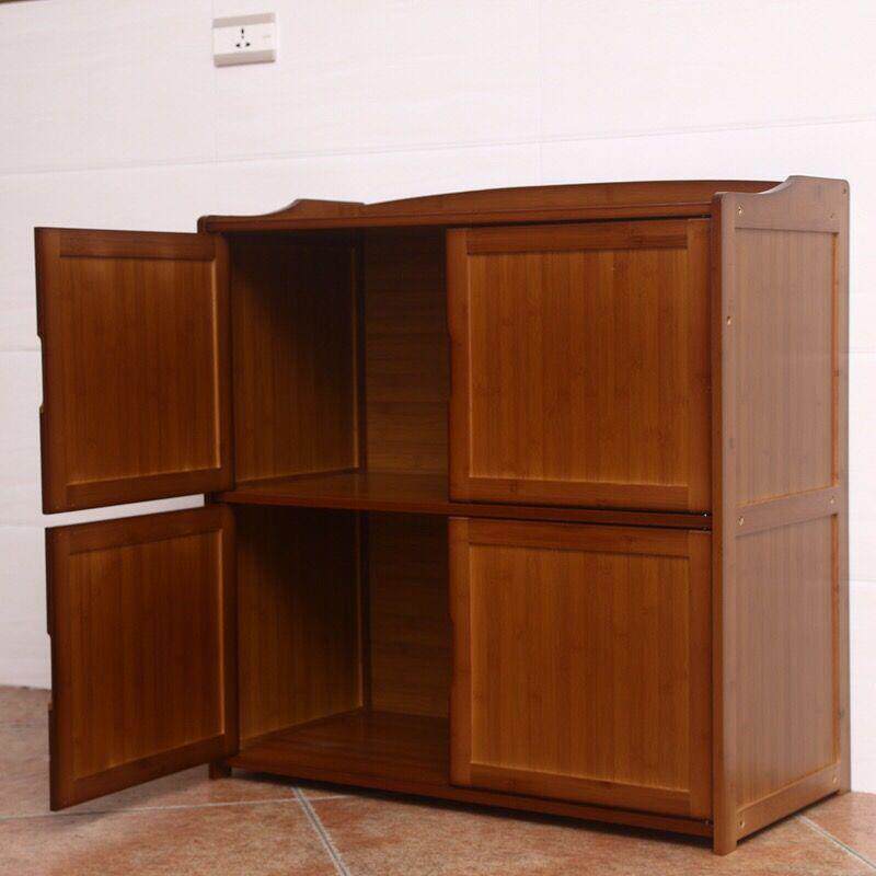 楠竹碗柜微柜波功炉架厨房置物收架实木阳台纳柜多能储TBE物餐边