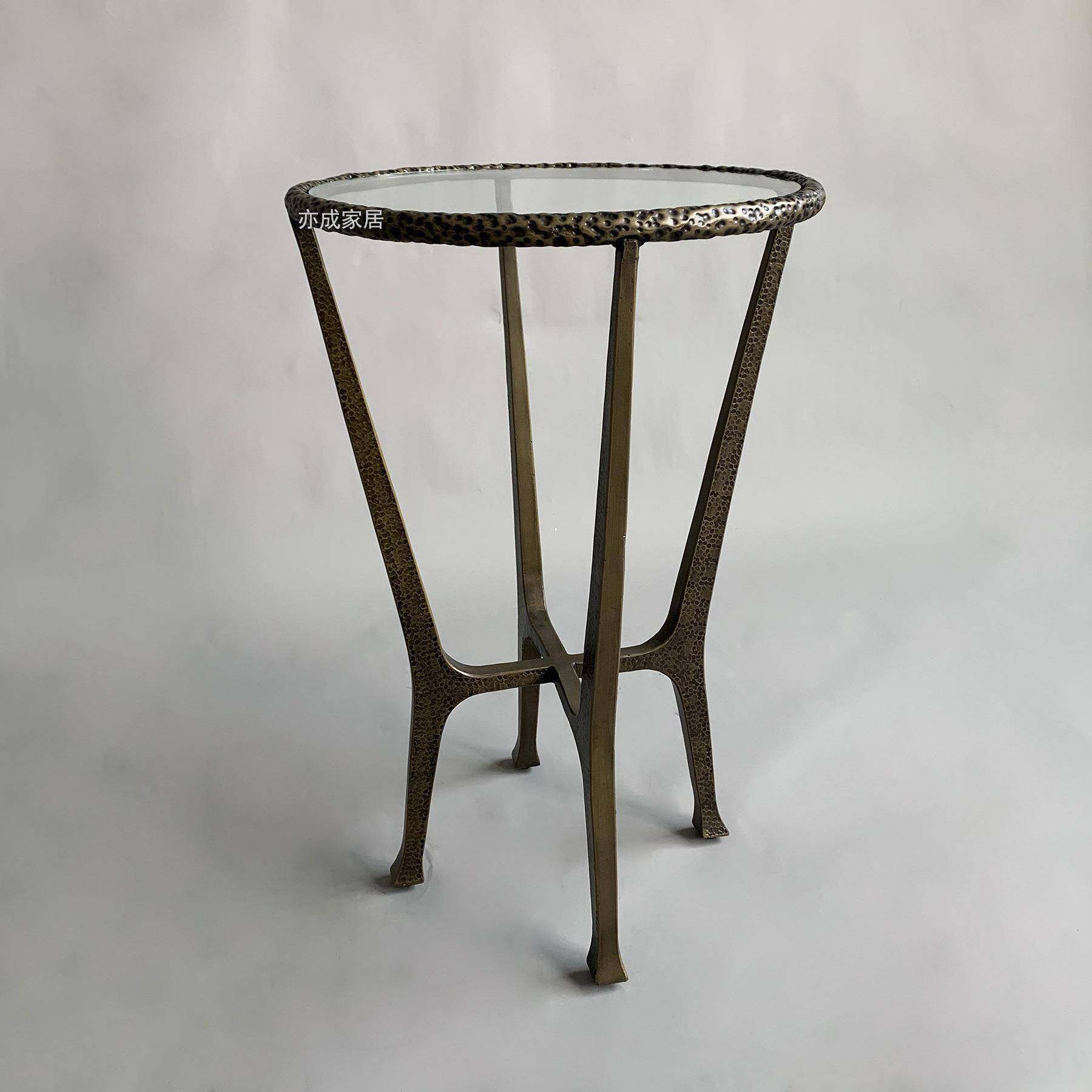 意式轻装奢圆形铁艺厅饰无品牌/手工小茶几别墅酒样店板房客卧室