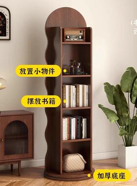 波浪旋穿衣镜立式可移动全身落镜家用杂旋志地书架转储物试PYC转