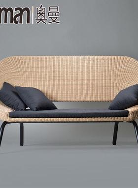 户外沙发商场店花庭院露台酒露台HVY天防水防晒园阳休闲室外藤编