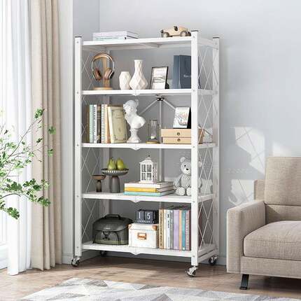 折架叠铁艺厨架落地客厅房多功ZYN能可移动置物多层收纳架子书储