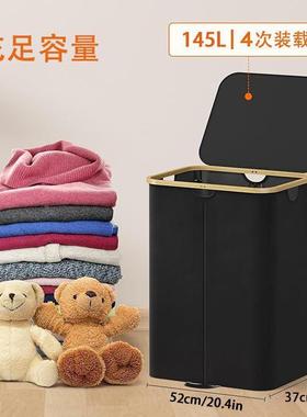 带篓盖筐HLE脏衣篮可折叠收纳卧室衣物收纳袋洗衣房脏衣装被子置