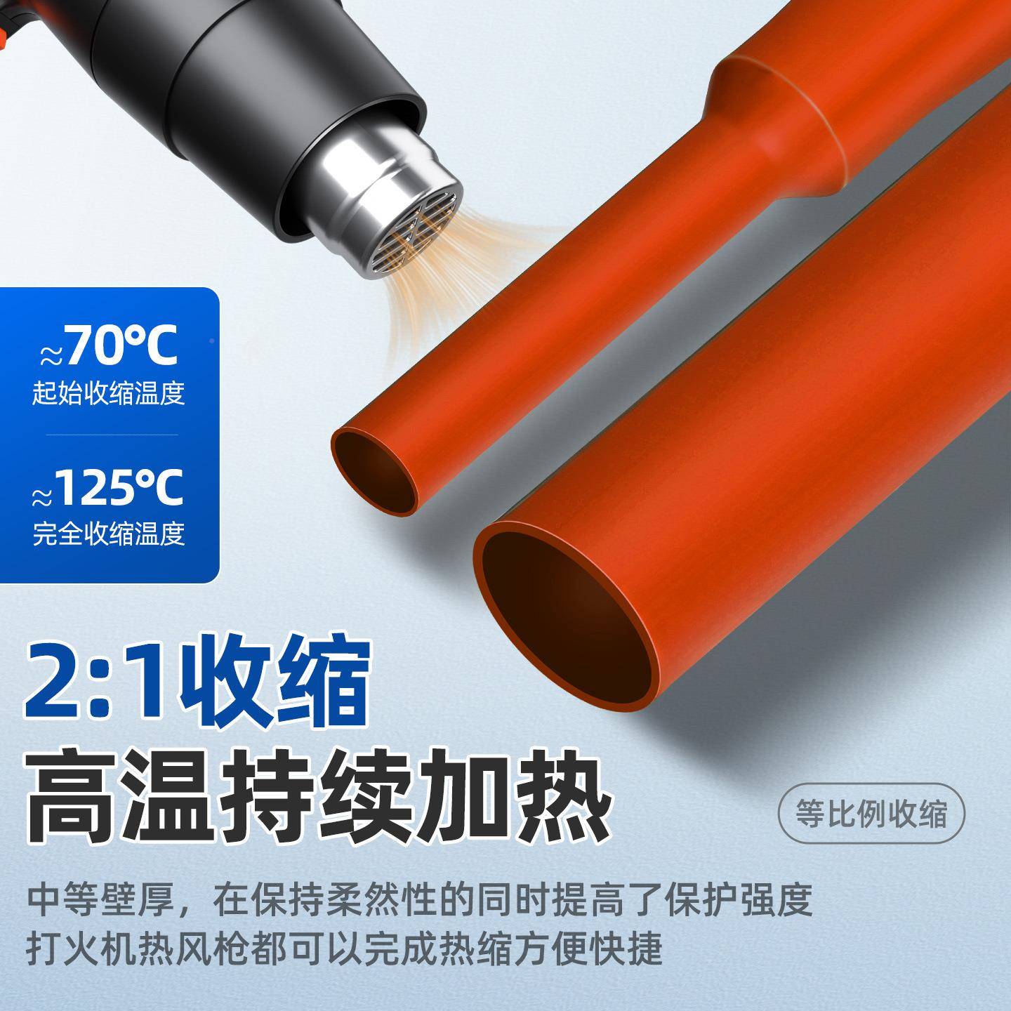 35KV压母排热缩管20MM-高1排20MM耐磨耐高热红色圆直温防水铜排母