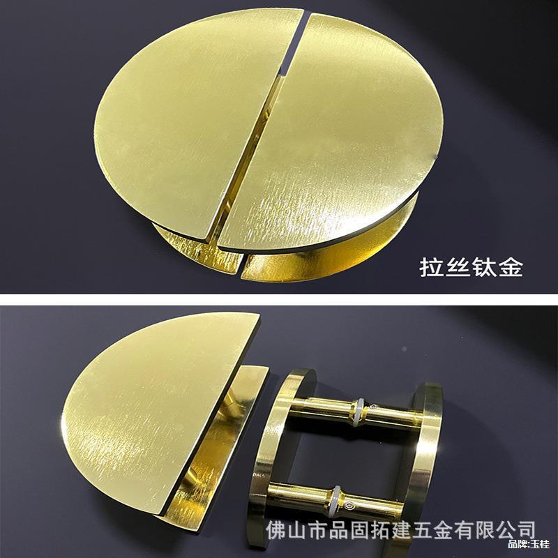 现o代简约半圆铝合形黑色678拉手白色玻璃门把手l金og大门拉手现