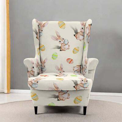 沙fhj-老虎人尘发罩单位椅套弹力翼背椅子防罩现代节日款凳卡通图