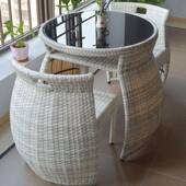 NTY露阳小桌台椅组合网红约创意休闲简家用三件套藤逸户外天庭院