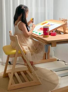 严选Faoro儿童书桌实木学r习椅家座椅宝宝椅子可餐调FM04节用升降