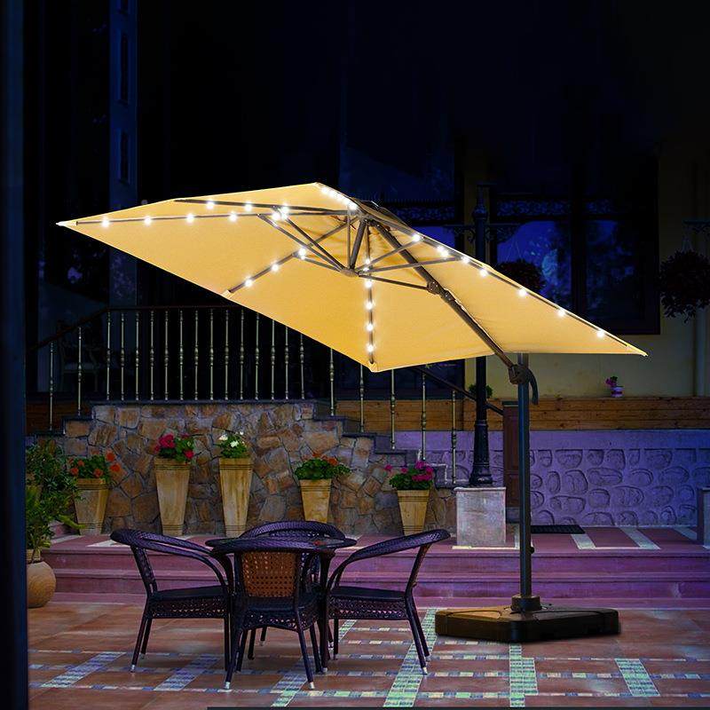 户外阳庭院伞面替换防雨防晒布花铝伞布面换布XHV新涤纶遮伞伞园