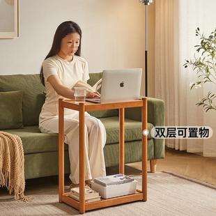 实木可移动侧边几花角985几茶几沙发边桌实木小户型边客厅架边g柜