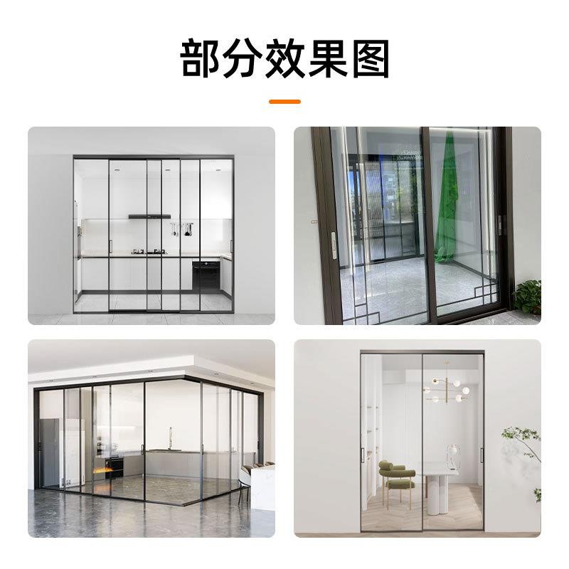 墅阳台铝合折金叠断门客厅隔音桥别铝玻璃门重型推拉折349叠门