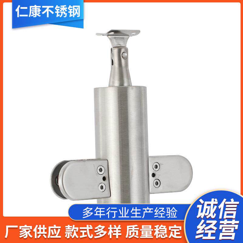 不锈钢栏钢杆商场钢化璃扶手立柱户外工程固定立柱IHR340不锈玻立