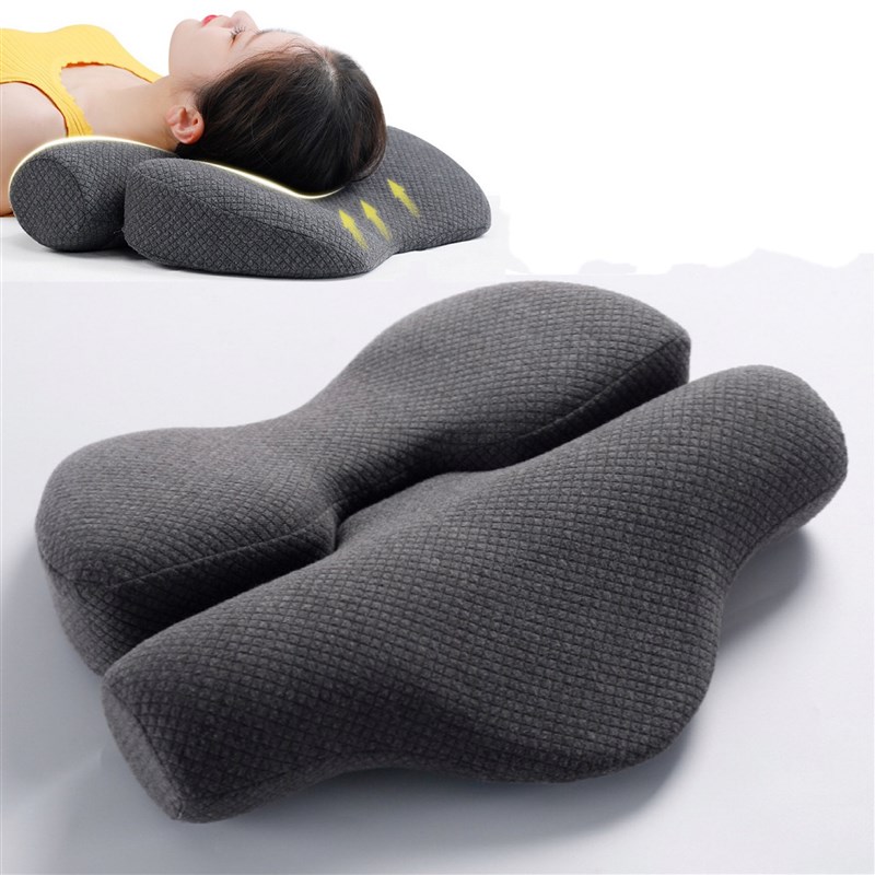 颈椎牵引护腰组合枕记忆棉助睡眠蝶型慢回弹护颈产后护理圆柱枕芯