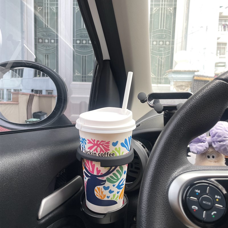 欧拉黑猫内饰汽车空调出风口改装水杯架可折叠可隐藏咖啡杯饮料架