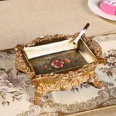 饰品彩绘工艺摆饰简约 奢华客厅家居酒吧装 欧式 烟灰缸热销创意个性