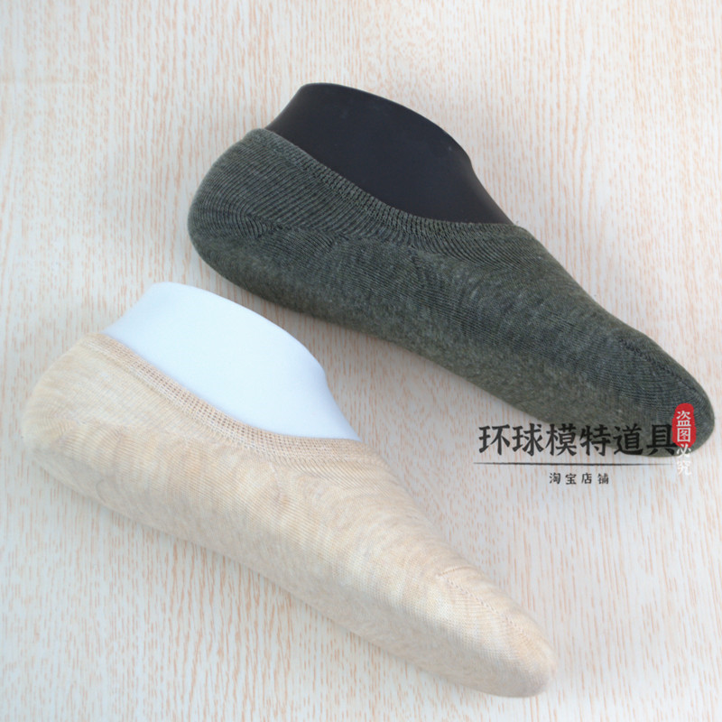 女船袜隐形袜脚模型低帮无缝哑光抽象平底脚模无痕袜模平底鞋模楦