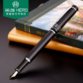 HERO 女士商务礼品送老 英雄钢笔7022世纪铱金笔墨水笔金属杆男士
