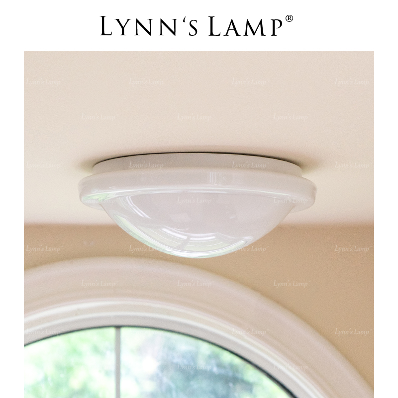 Lynns立意 包豪斯中古吸顶灯 卧室书房鹅卵石餐厅奶白极简奶油风