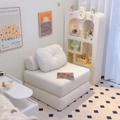 懒人沙发可躺可睡小户型客厅豆腐块奶油风两用折叠沙发床单人沙发