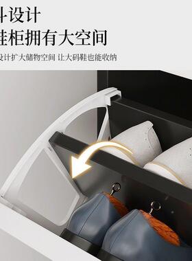 轻纳奢风超薄翻斗鞋柜KAF家用门简口大量入户门玄关柜门厅易容收