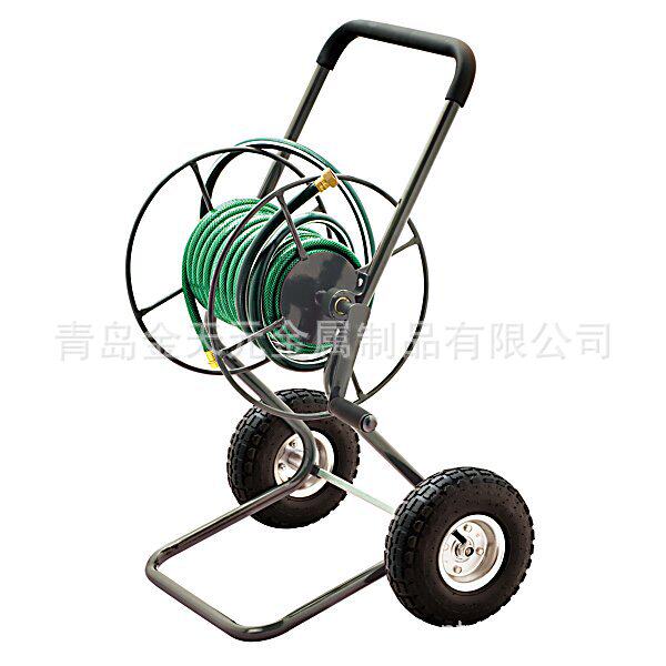 生产花园水车浇水园艺工具两轮工具车水管收纳园林用具