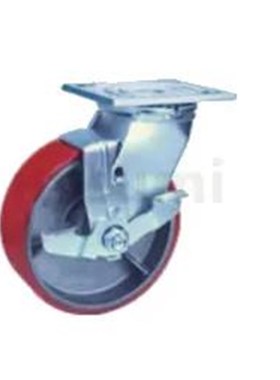 脚轮重载型万向型带边刹C-HLSBB100/125/150-U替代米思米脚轮滚轮