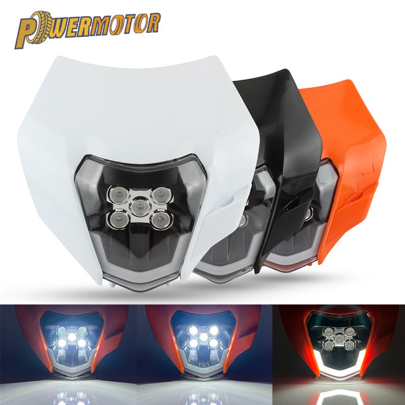 改装恒舰胡思瓦纳KTM EXC125-450越野摩托车LED灯源前车大灯总成