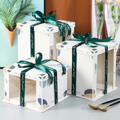 半透明蛋糕盒包装 盒 盒子6寸8寸10寸双层加高生日蛋糕盒透明包装