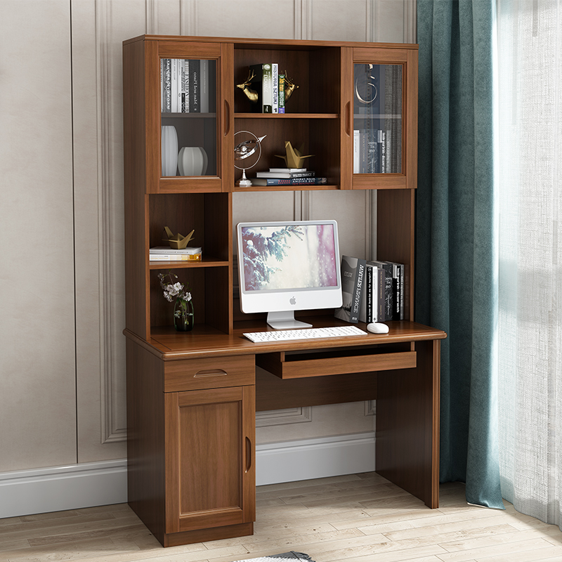 儿童转角电脑桌书桌书架组合一体桌简约电脑台式桌家用学生学习桌