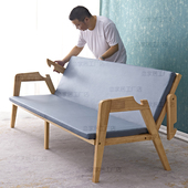 实木折叠沙发床两用小户型多功能家用伸缩单人床书房阳台折叠沙发