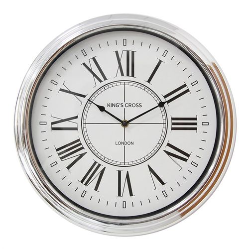 16英寸40cm大号客厅挂钟简约现代静音太阳时钟表挂表免打孔玻璃面