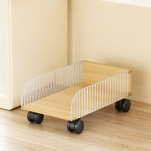 主机托架台式电脑滑轮底座机箱支架托盘桌下放置架万向轮底托架子