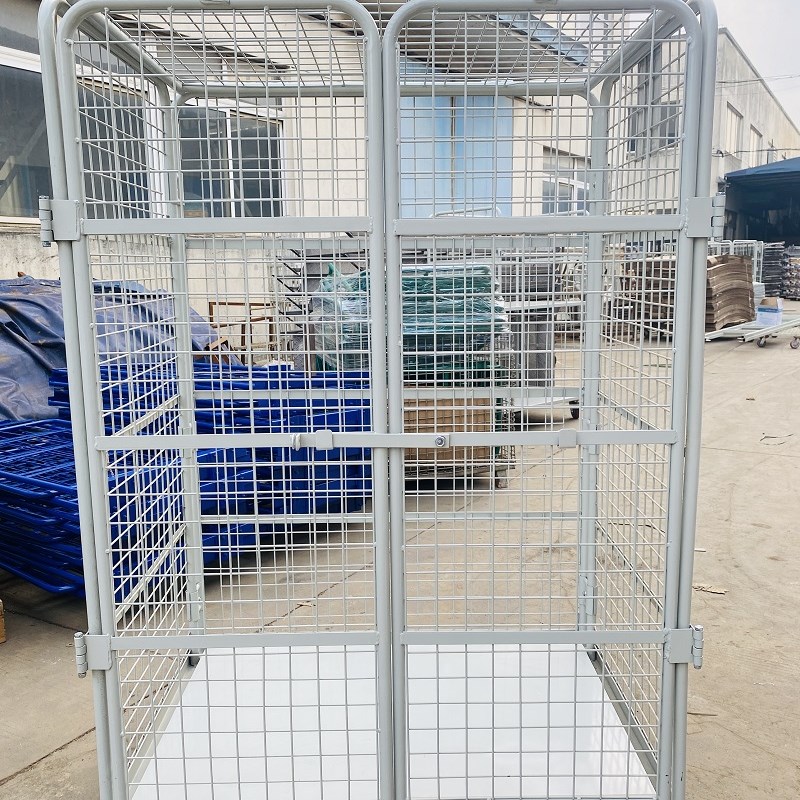 折叠物流台车移动周转车物流笼车手推车仓储笼货架铁筐快递分捡筐