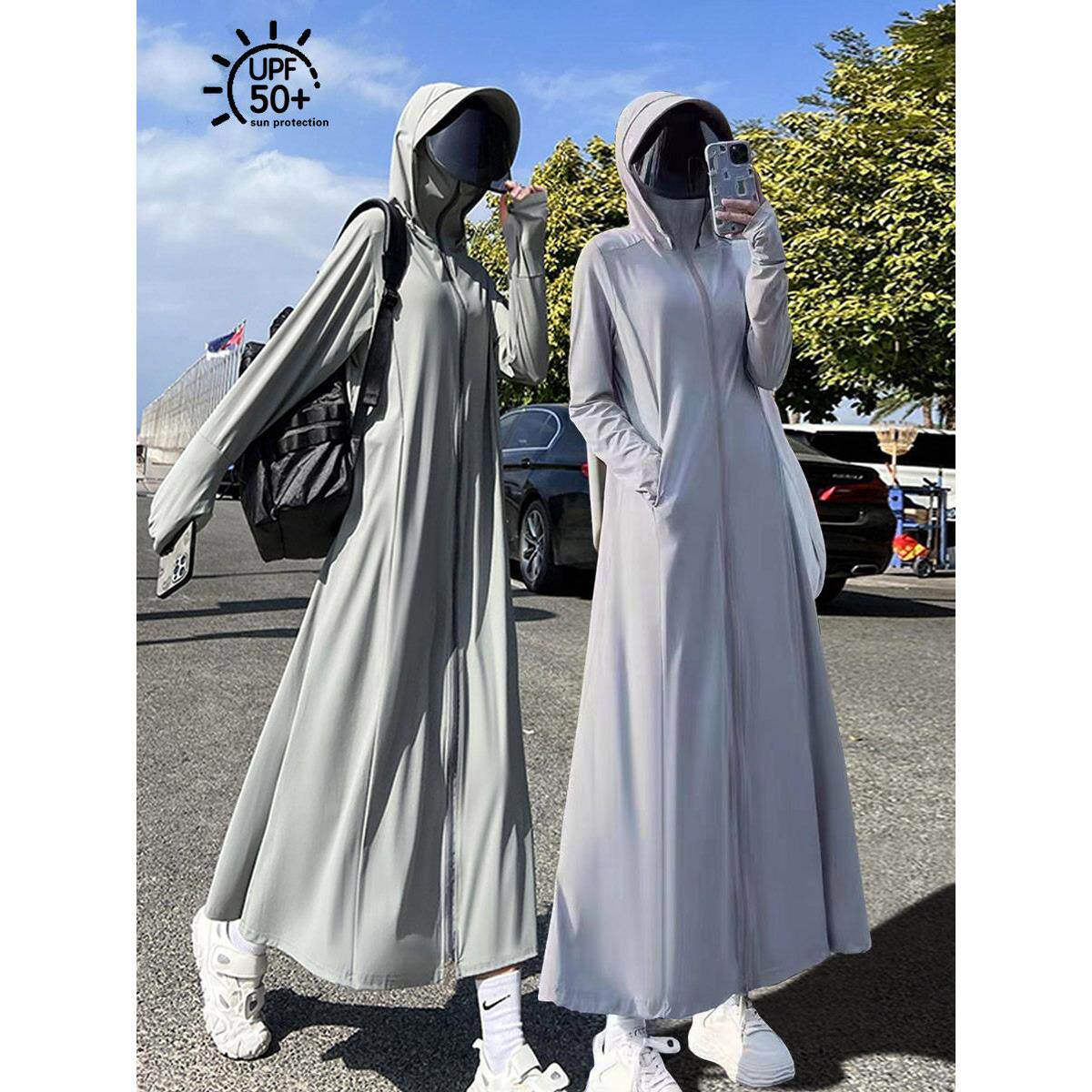日本2025新款全身修身开衫防晒服户外罩衫夏季女款防晒衣