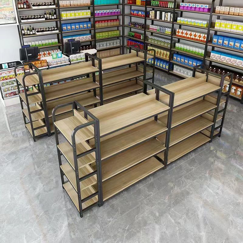 新款超市双面中岛货架文具店中岛架落地式多层展示架母婴店置物架
