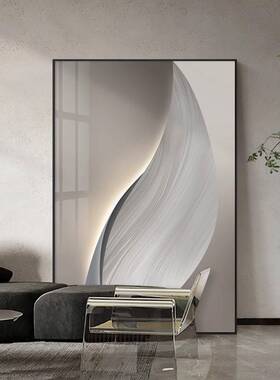 极简抽沙象画客厅装饰现代RY-29494简约样间挂画轻奢风客板厅发背