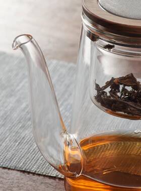 25GTS年品茶0方圆厂家无杆2长新嘴磁吸飘逸杯玻璃泡内胆茶壶