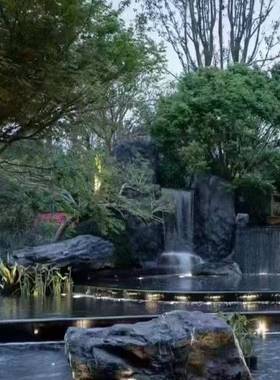 天然黑山石山水造景石庭观院绿地草坪景石山黑山石250224摆枯件假