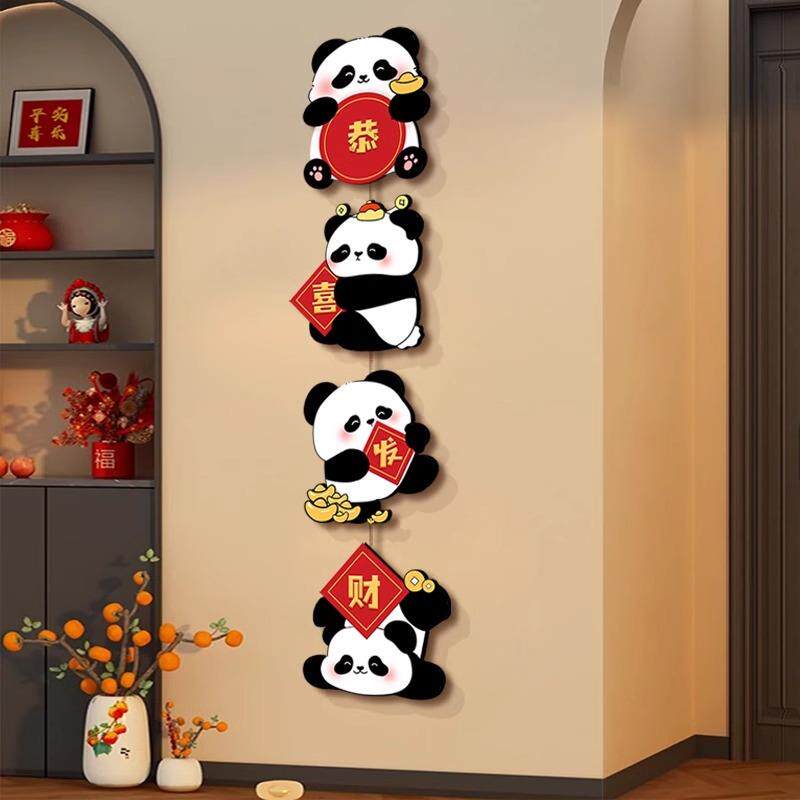 电视机背景墙装饰挂钟新年挂件墙钟表关玄装hl04画饰高级感客厅上